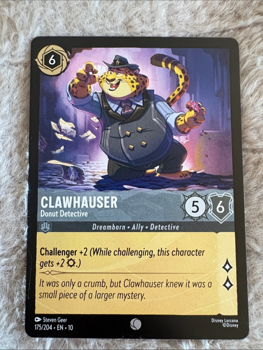 Disney Lorcana Clawhauser Trading Card 175/204 Whispers in the Well
